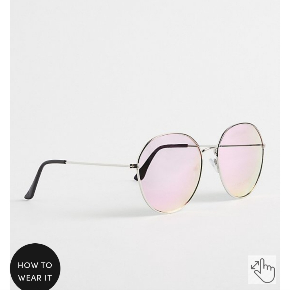 🆕️🕶😎 PINK ROUND AVIATOR WITH REFLECTIVE LENS😎🕶 - Picture 2 of 7